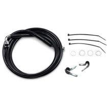 FRONT BRAKE LINE BLACK VINYL COATED STAINLESS STEEL EXTENDED 10"