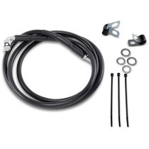 FRONT BRAKE LINE BLACK VINYL COATED STAINLESS STEEL EXTENDED 6"