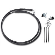 FRONT BRAKE LINE BLACK VINYL COATED STAINLESS STEEL EXTENDED 10"