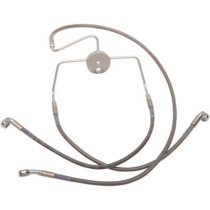 FRONT BRAKE LINE STAINLESS STEEL EXTENDED 8"