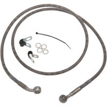 FRONT BRAKE LINE STAINLESS STEEL EXTENDED 8"