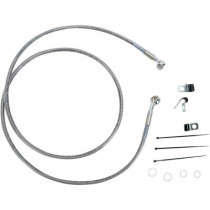 FRONT BRAKE LINE STAINLESS STEEL EXTENDED 8"