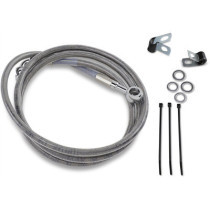 FRONT BRAKE LINE STAINLESS STEEL EXTENDED 8"