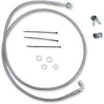 FRONT BRAKE LINE STAINLESS STEEL EXTENDED 8"