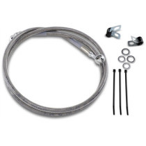 FRONT BRAKE LINE STAINLESS STEEL EXTENDED 8"