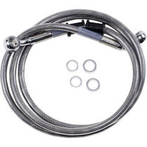 FRONT BRAKE LINE STAINLESS STEEL EXTENDED 8"