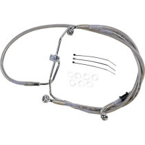 FRONT BRAKE LINE STAINLESS STEEL EXTENDED 8"