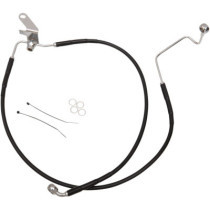 REAR BRAKE LINE BLACK VINYL COATED STAINLESS STEEL EXTENDED 2"