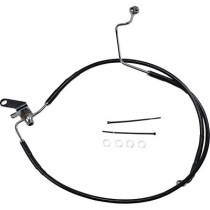 REAR BRAKE LINE BLACK VINYL COATED STAINLESS STEEL EXTENDED 3"