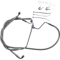 EXTENDED LENGTH FRONT STAINLESS STEEL BRAKE LINE KIT