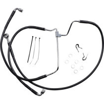 BLACK VINYL/STAINLESS EXTENDED LENGTH FRONT BRAKE LINE KIT