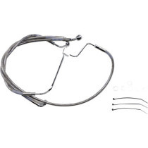 EXTENDED LENGTH FRONT STAINLESS STEEL BRAKE LINE KIT