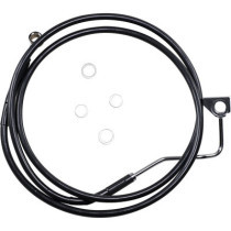 STANDARD LENGTH FRONT BLACK VINYL/STAINLESS STEEL UPPER BRAKE LINE KIT