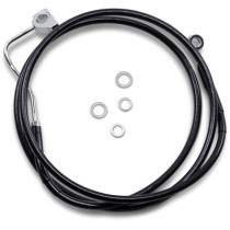 BLACK VINYL/STAINLESS EXTENDED LENGTH FRONT BRAKE LINE KIT