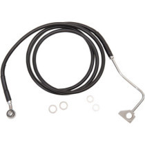 BLACK VINYL/STAINLESS EXTENDED LENGTH FRONT BRAKE LINE KIT