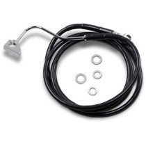 BLACK VINYL/STAINLESS EXTENDED LENGTH FRONT BRAKE LINE KIT