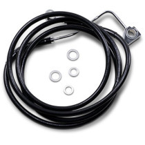 BLACK VINYL/STAINLESS EXTENDED LENGTH FRONT BRAKE LINE KIT