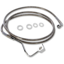 BRAKE LINE KIT EXTENDED UPPER FRONT LENGTH STAINLESS STEEL + 4"