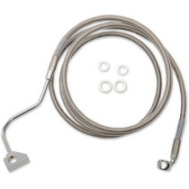 BRAKE LINE KIT EXTENDED UPPER FRONT LENGTH STAINLESS STEEL + 6"