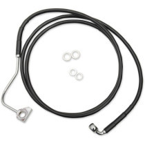 BRAKE LINE KIT EXTENDED UPPER FRONT LENGTH BLACK VINYL/STAINLESS STEEL + 8"