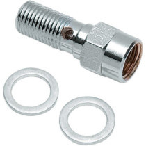 BANJO BOLT ADAPTER CHROME 3/8"-24