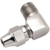 UNIVERSAL BRAKE LINE FITTING CHROME 1/8" MALE NPT 90°