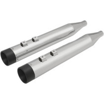 MUFFLERS SLIP-ON 4" CHROME W/BLACK BILLET END CAPS