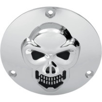 3-D SKULL DERBY COVER CHROME 3-HOLE