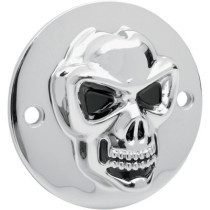 3-D SKULL POINT COVER CHROME 2-HOLE