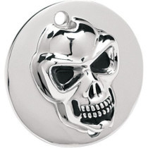 3-D SKULL POINT COVER CHROME 2-HOLE