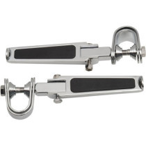 FOOTPEGS U-CLAMP W/ RUBBER INLAY CHROME