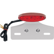 MINI LED CAT EYE TAILLIGHT W/ LICENSE PLATE MOUNT RED LENS