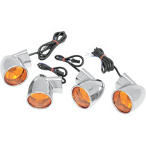 TURN SIGNAL KIT BULLET STYLE AMBER CHROME