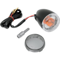 TURN SIGNAL KIT FRONT OEM DEUCE-STYLE SMOKE LENS MATTE BLACK