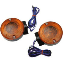 TURN SIGNALS REPLACEMENT FRONT BLACK/AMBER