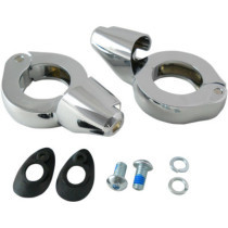 TURN SIGNAL FORK CLAMPS 39MM CHROME