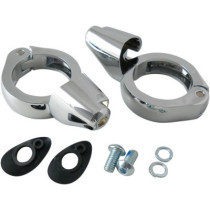 TURN SIGNAL FORK CLAMPS 49MM CHROME