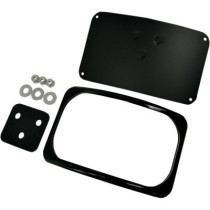 LICENSE PLATE MOUNT THREE-BOLT SMALL RADIUS BLACK