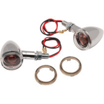 MINI-DEUCE MARKER LIGHTS STUD-MOUNT CLEAR/SMOKE LENS CHROME