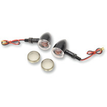 MINI-DEUCE MARKER LIGHTS STUD-MOUNT CLEAR/SMOKE LENS BLACK