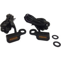 LIGHTS MARKER HANDLEBAR BLACK/AMBER LED