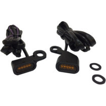 LIGHTS MARKER HANDLEBAR BLACK/AMBER LED