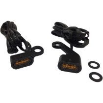 LIGHTS MARKER HANDLEBAR BLACK/AMBER LED