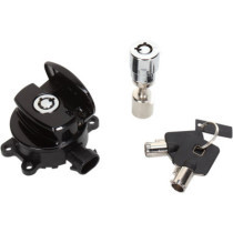 GLOSS BLACK SIDE HINGE IGNITION SWITCH WITH FORK LOCK