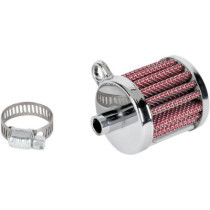 MINI CRANKCASE VENT FILTER 1.5" CHROME