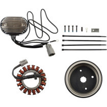 Système de charge complet - 12 V - 38 A - pour Harley Davidson Softail 2001 à 2006 - chromé