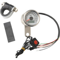 ELECTRONIC SPEEDOMETER 1.8" POLISHED WHITE FACE