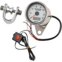 ELECTRONIC SPEEDOMETER 2.4" POLISHED WHITE FACE