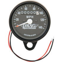 2.4" MECHANICAL SPEEDOMETER 2240:60 BLACK HOUSING BLACK FACE