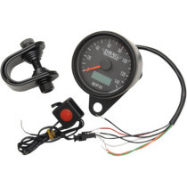 2.4" ELECTRONIC SPEEDOMETER BLACK HOUSING BLACK FACE